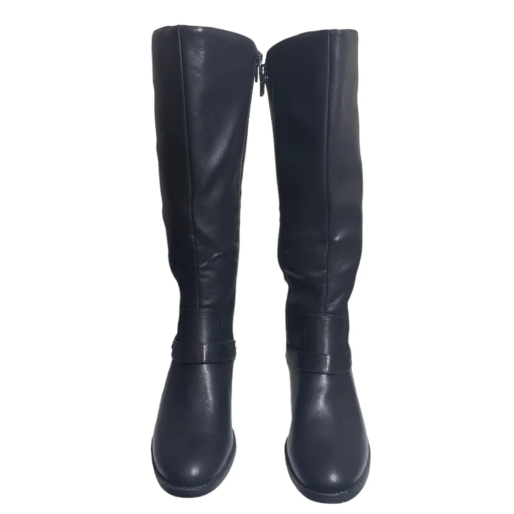 Easy Street Jewel Black Riding Boots Sz 9.5M